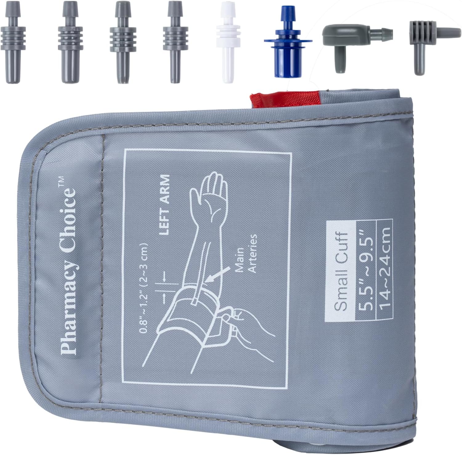 Small Blood Pressure Cuff for Kids, Slim Arm, Compatible with Most Monitors, ARM Blood Pressure Replacement Cuff with 8 Connectors (5.5″-9.5″)