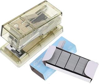 Veemoon 1Set Transparent Stapler Clear Plastic Stapler for Office School and Home Use Creative Desk Accessory for Effortless Stapling and Portable Design