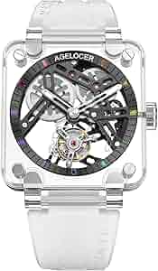Amazon.com: AGELOCER Men's Double-Sided Hollow Tourbillon