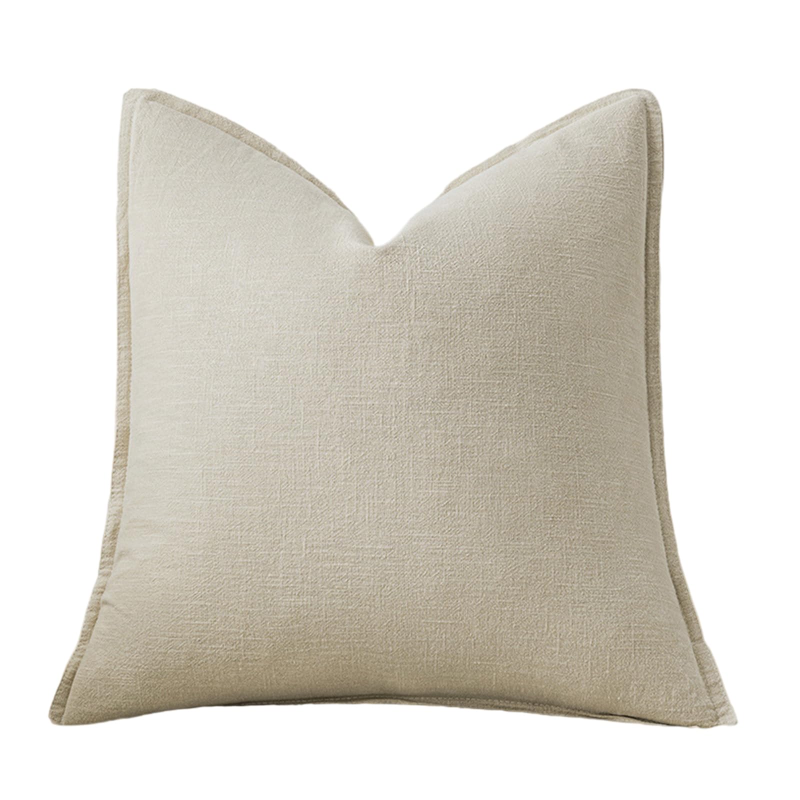 Carotoe Rice Durability Linen Pillow Covers Pillowcase Lightweight Hypoallergenics Fabric Simple Elegant Design Pillow Slipcover Linen Covers