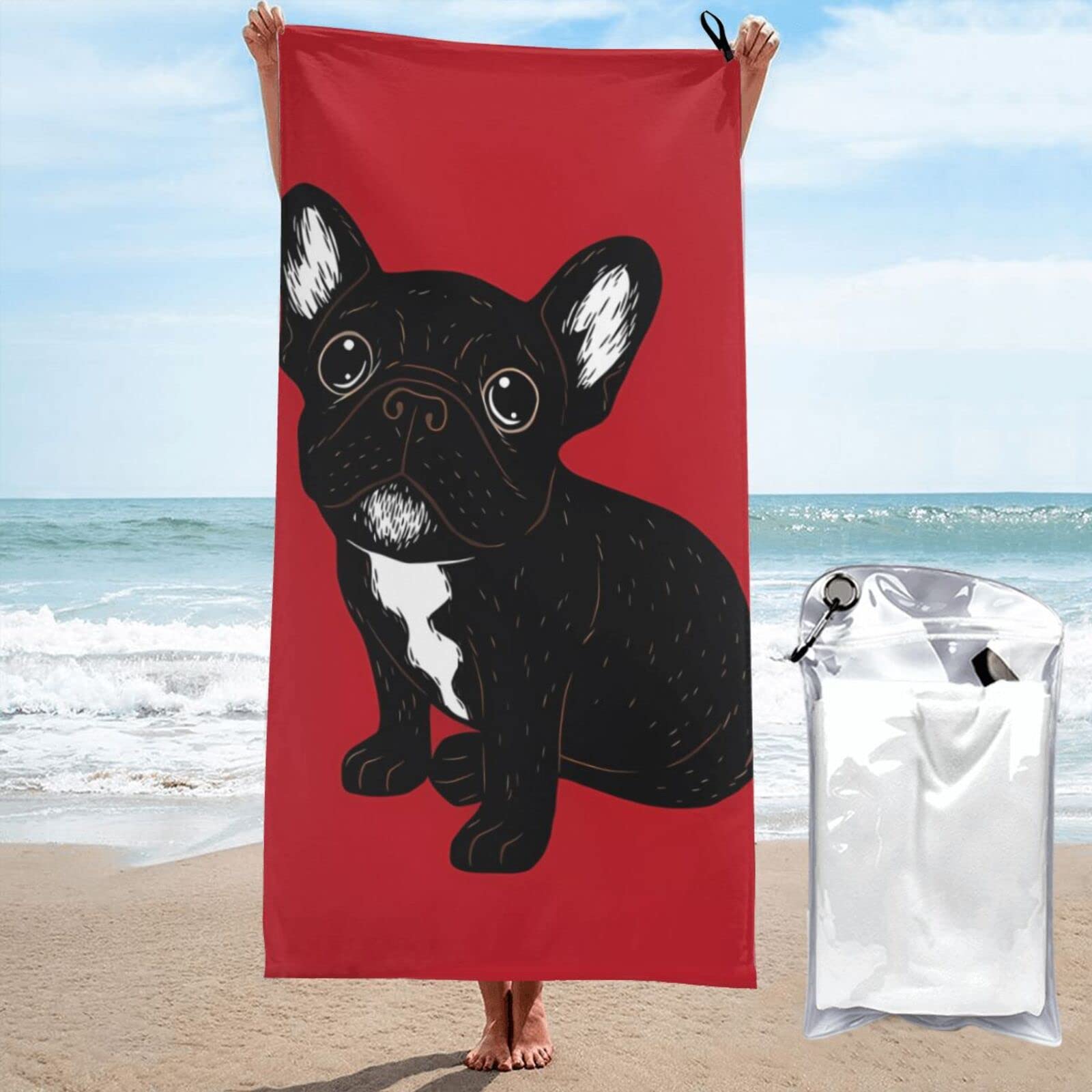 Amazon｜フレンチブルドッグ タオル フェイス バス ふわふわ 柔らかい