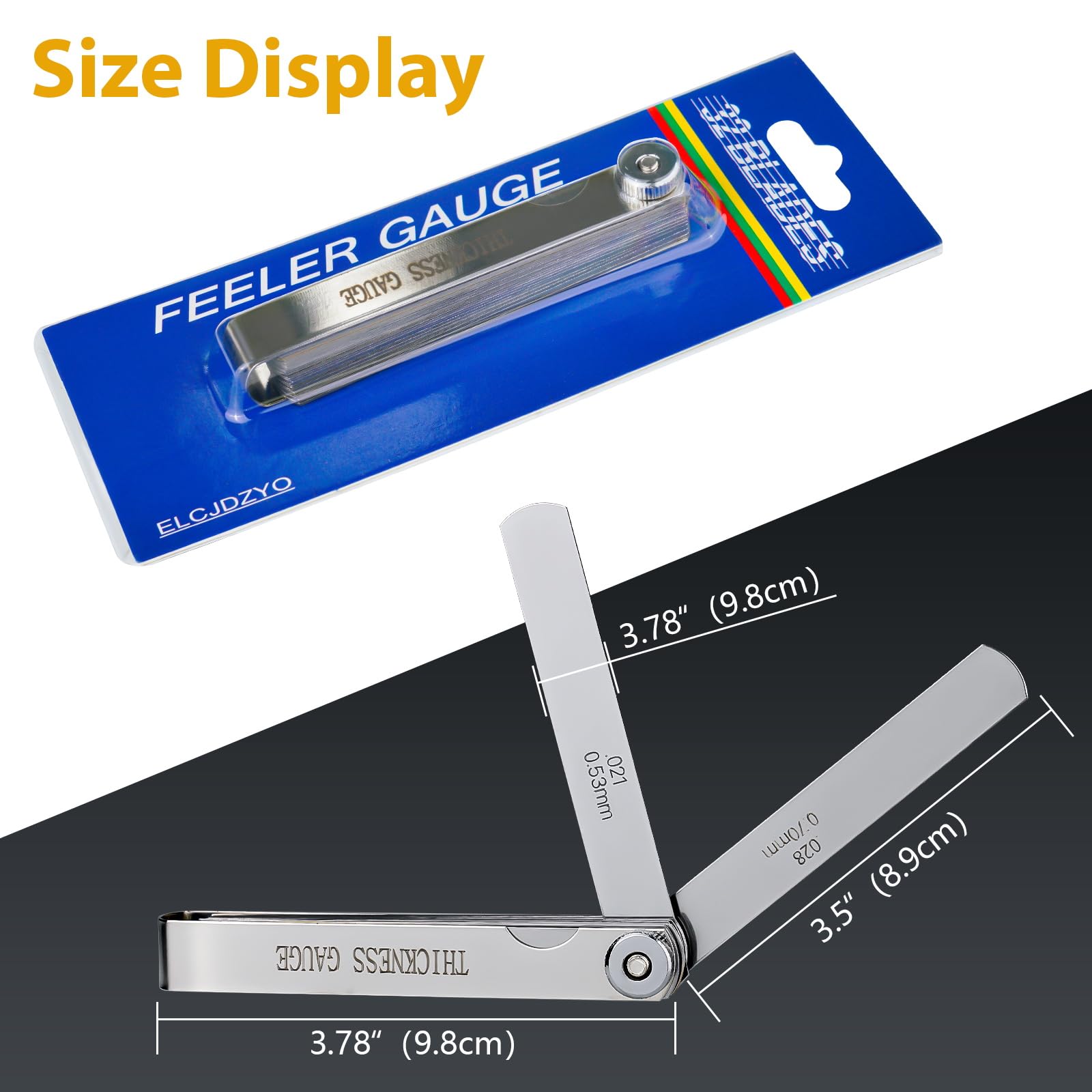 Jauge D'Épaisseur Binghe 32 Lames - Acier Inoxydable - Mesure Précise Jeu Soupapes - Métrique Et Imperial
