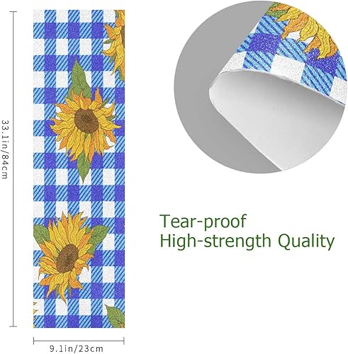 Miniatura 8 de senya Cinta de agarre geométrica de pulpo para patineta, etiqueta adhesiva antideslizante para papel de lija de 9 x 33 pulgadas