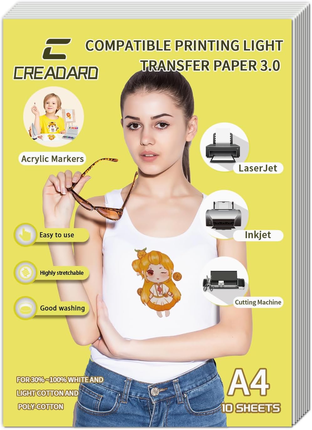 Transfer Paper for Inkjet and Laser Printers, TShirt Heat Transfer