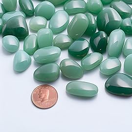 SigMntun Polished Aventurine Crystals - 72 Pcs, 0.5 10 oz Handpicked Natural Tumbled Gemstones Rocks, Pebbles for Reiki, Chakra, Healing Home Decor