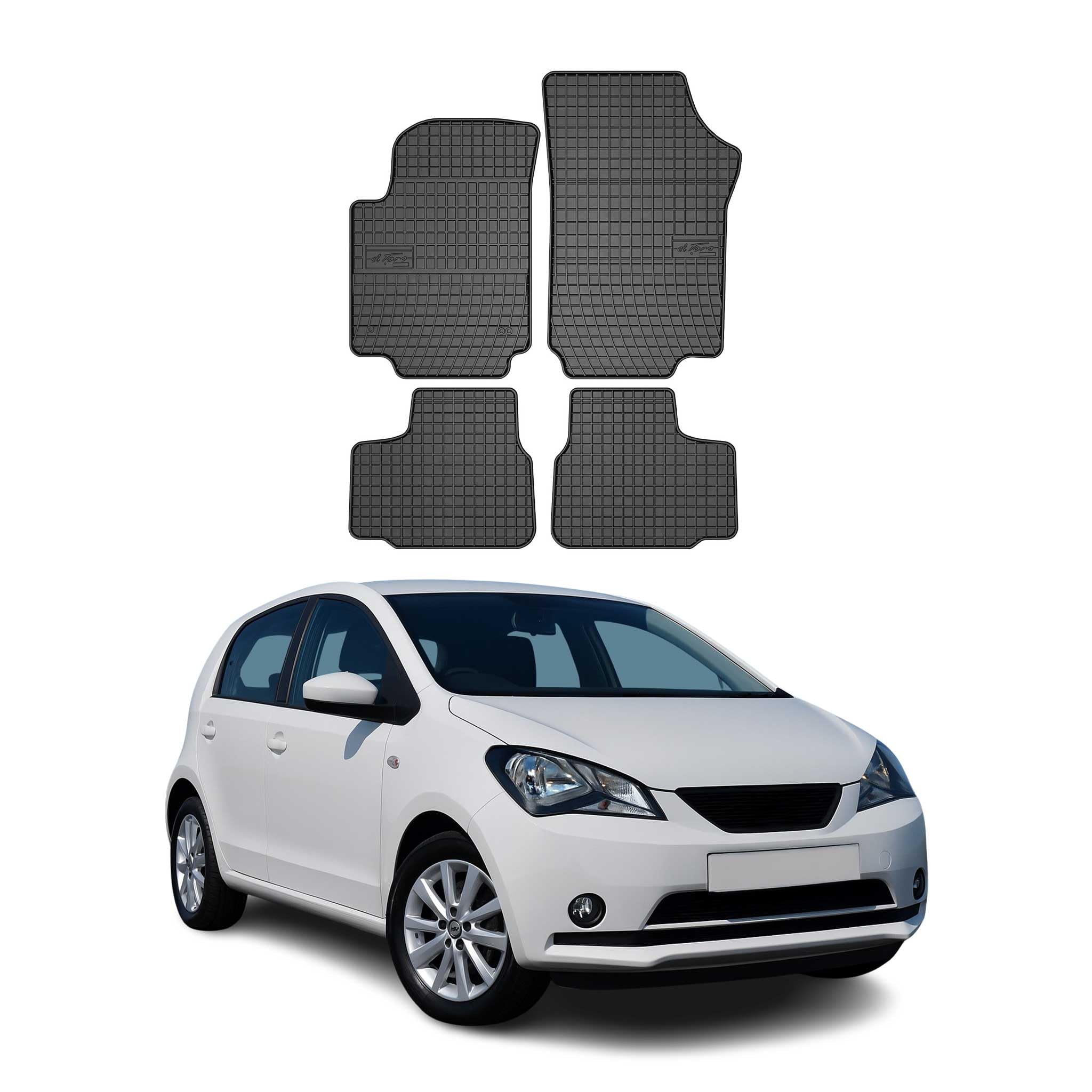 OMAC Fußmatten für Seat MII 2011-2021 TPE 4tlg Schwarz