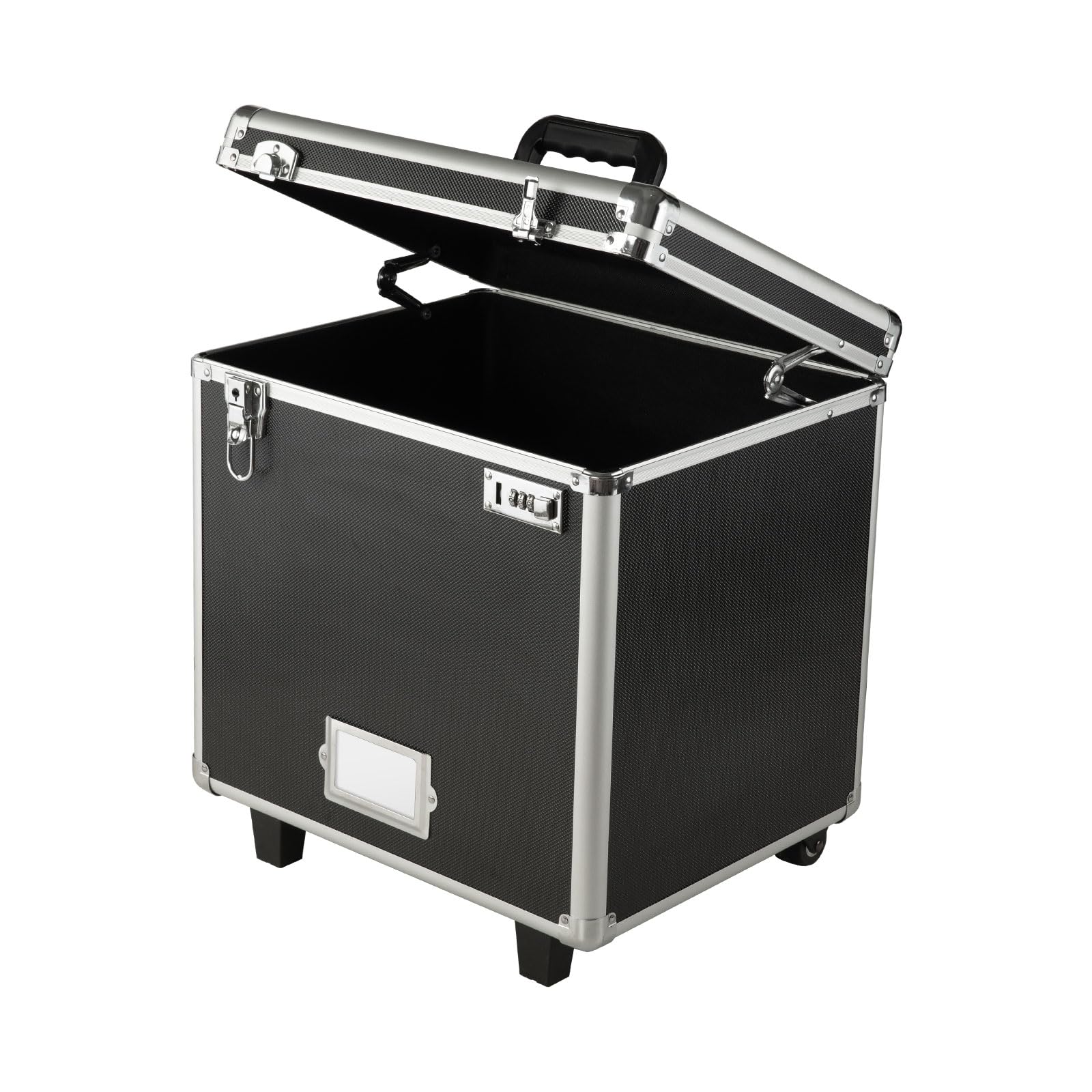 VEVOR Valigetta Portadocumenti con Ruote 39,6 x 32 x 38,1 cm Custodia Portadocumenti Portatile con Serratura Manico Telescopico, Scatola per Documenti per Ufficio, Viaggi di lavoro, Traslochi