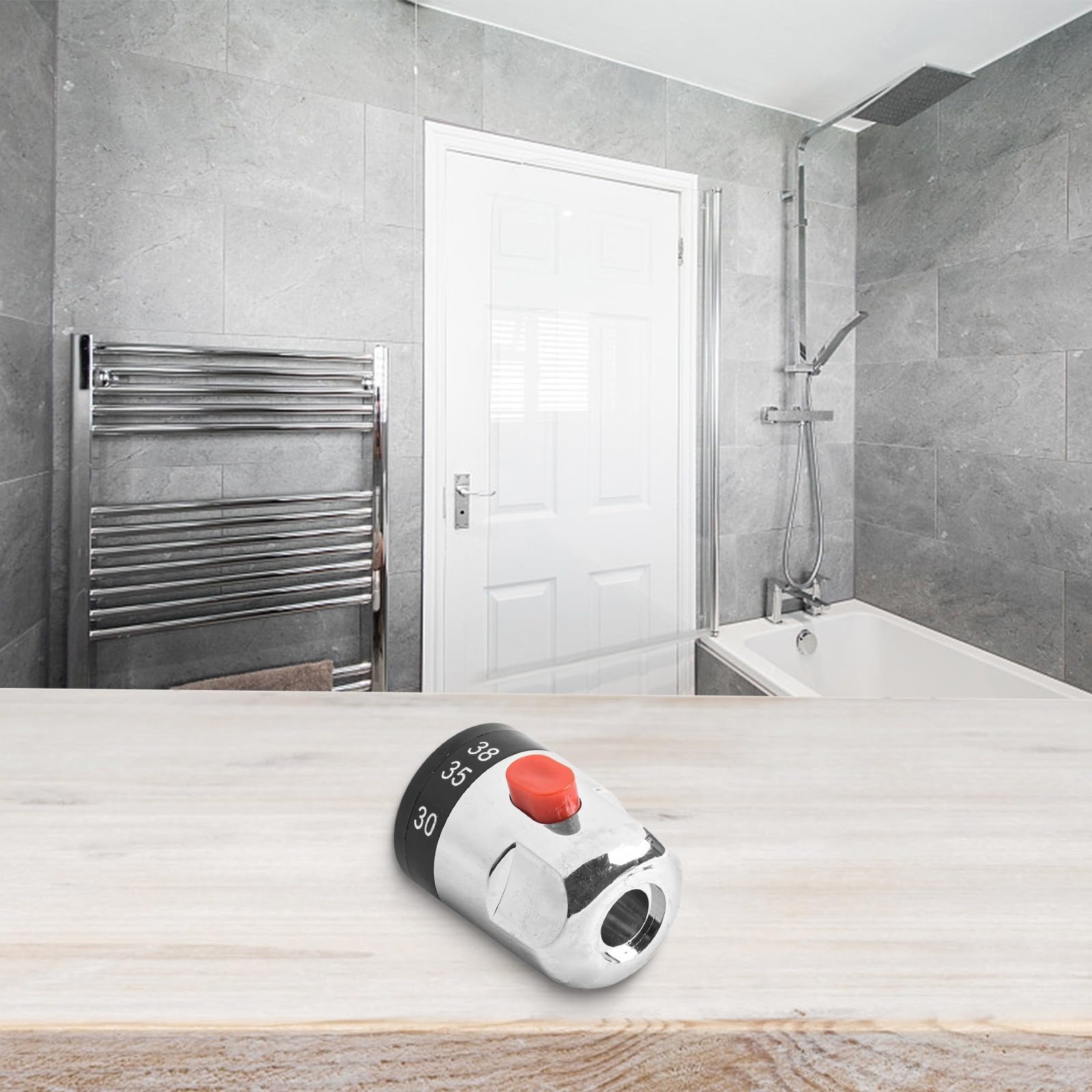 Thermostat-Griff Für Mischbatterien – Mit Sicherheits-Stopp Bei 38°C, Einfach Zu Montieren | Für Bad, Dusche & Küche