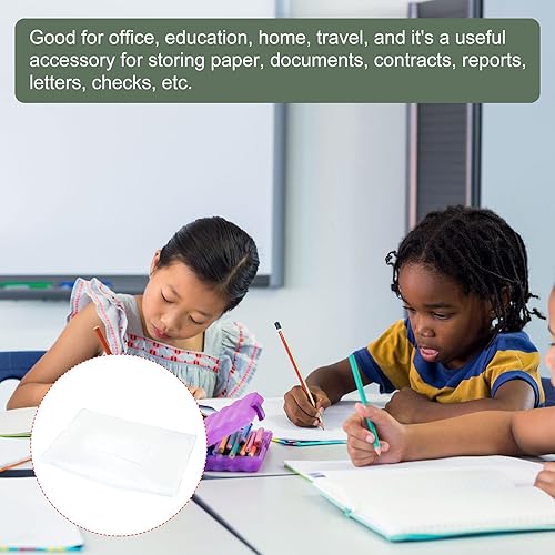 Miniatura 5 de YOKIVE Paquete de 40 bolsas de archivos con cremallera, sobres transparentes A5, organizador de documentos de plástico, carpetas con cremallera,