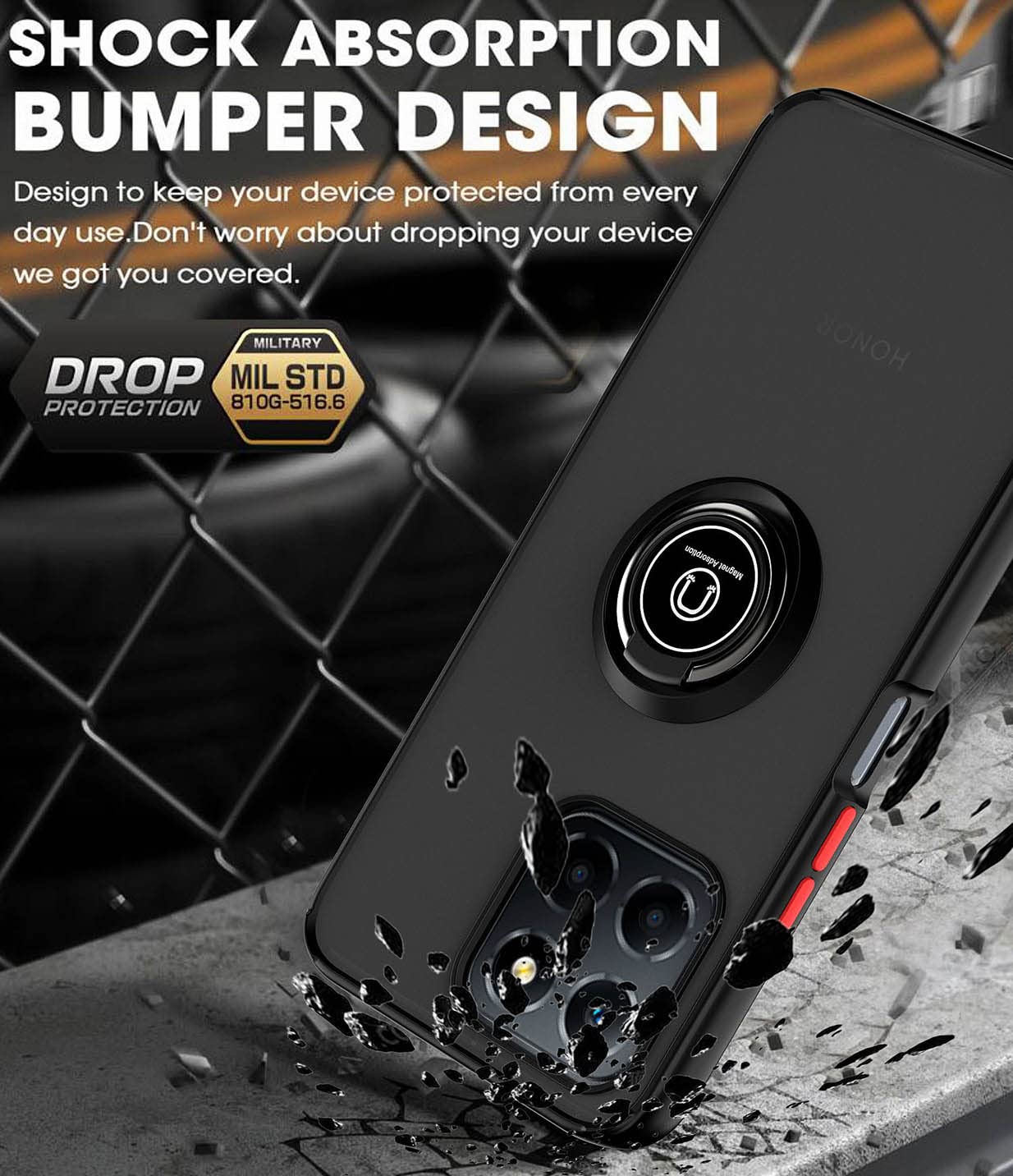 SEAHAI Cover Per Honor X6 / Honor X8 5G / Honor 70 Lite, [Militare Anti