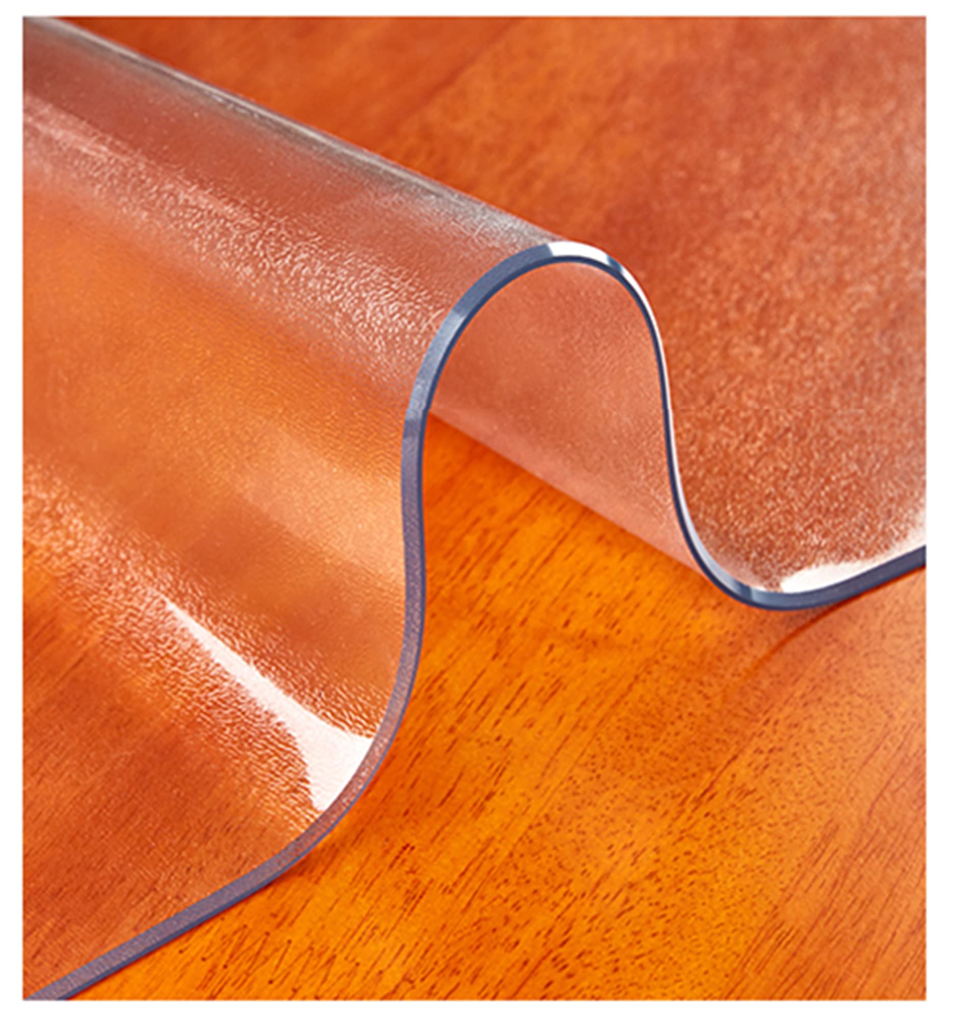 Sous-main de bureau imperméable et transparent en PVC antidérapant - Protection de table résistante à la chaleur - Pour bureau ou maison - 140 x 60 cm