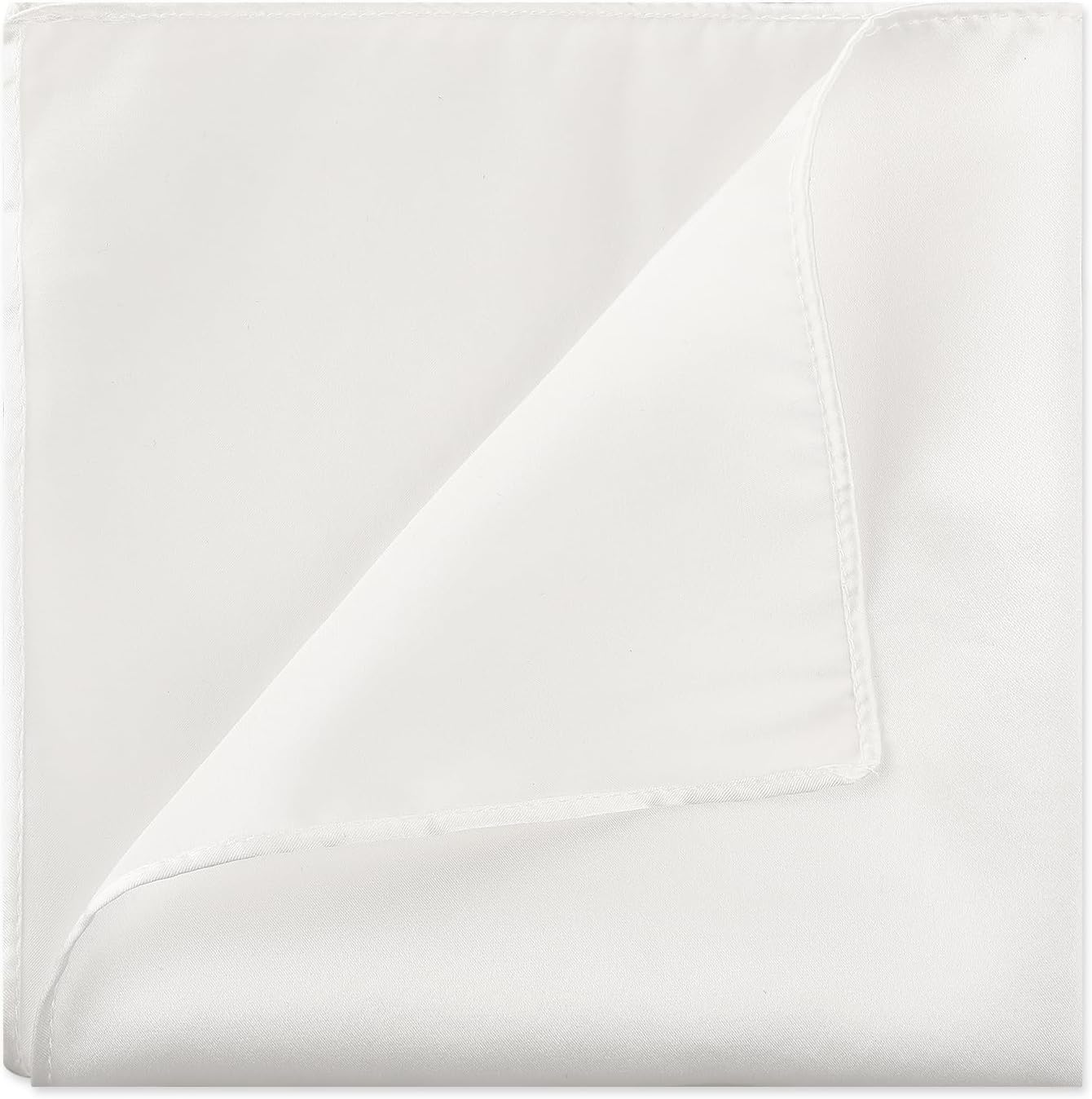 2pcs Men's Handkerchiefs Selected Soft White Hankie Suit Solid Pocket Squares Towel Premium Gent Hankies for Men Father's Day