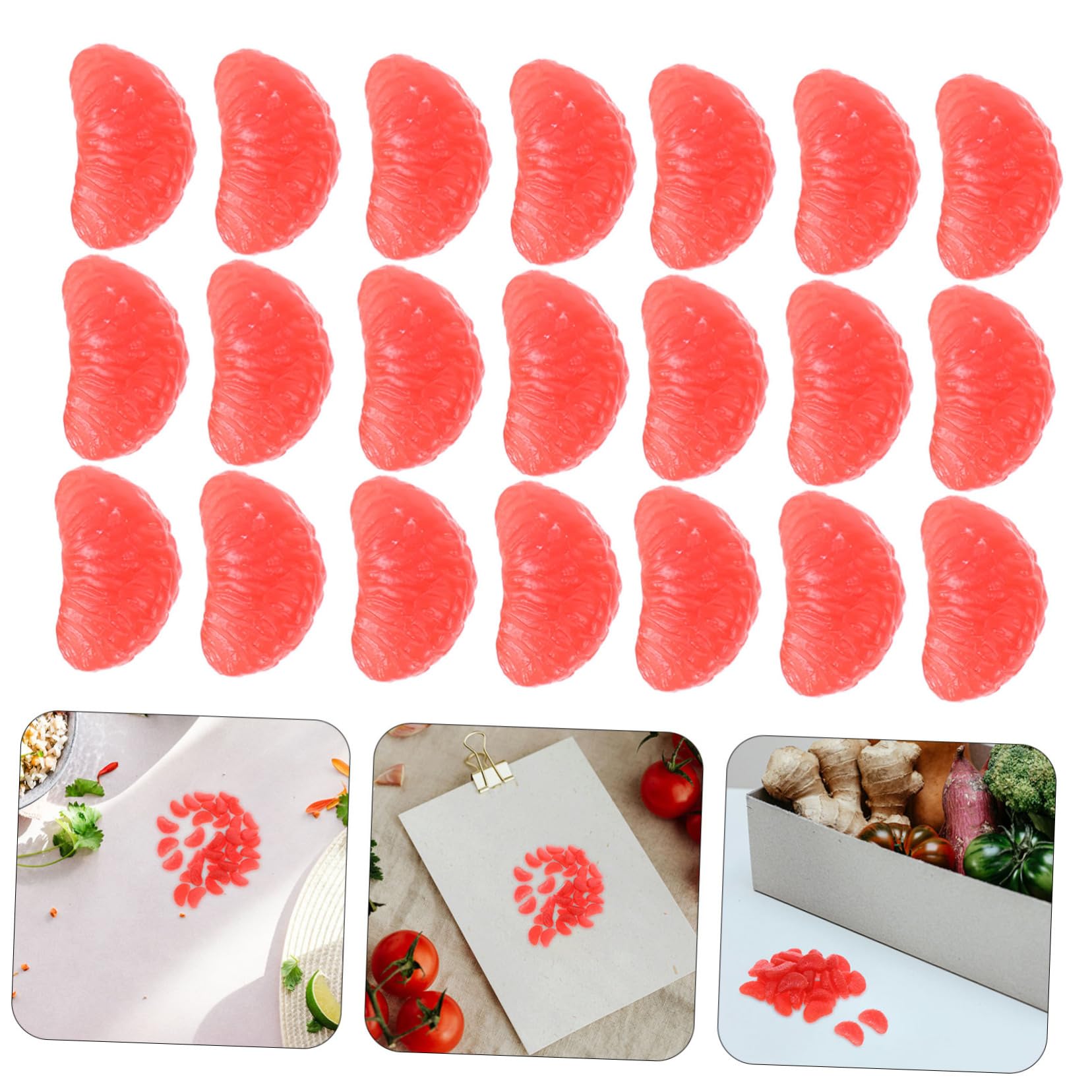 Toyvian 5 Sätze Mini Orangefarbene Scheiben Charms Für Diy Bastelprojekte Telefon Dekoration Und Haarschmuck Langlebig Und Leicht Zu Verwenden 32 Stück * 5