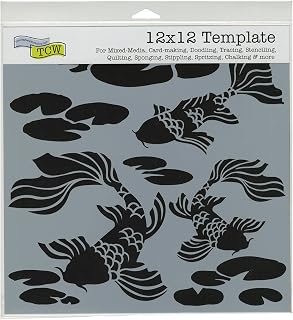 Crafters Workshop Koi Pond Crafter's Workshop Template, 12-Inch by 12-Inch