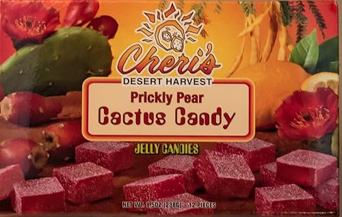 Caramelos de gelatina de pera espinosa, cactus de pera espinosa, saben muy bien, hechos con jugo de cactus real