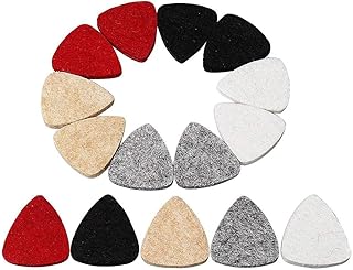 kuou 15 Pcs Guitar Picks, Ukulele Felt Pick Plectrums, Multi-color Ukulele Plectrums For Guitar, Bass