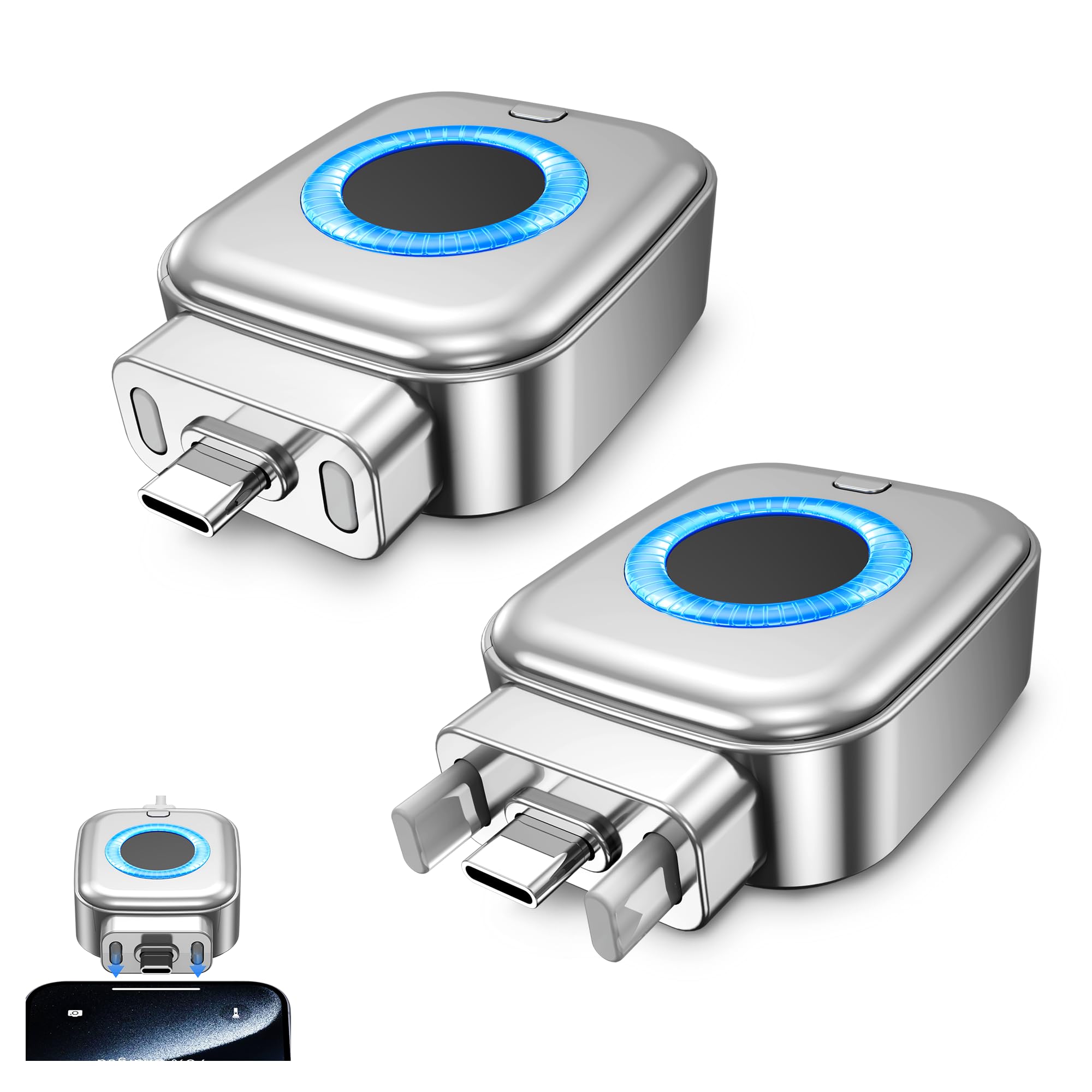 Adattatore di ricarica intelligente con arresto auto : supporta caricabatterie rapidi PD fino a 140 W con interruzione fisica,timer di spegnimento auto per telefoni,tablet e tutti i dispositivi Type-C