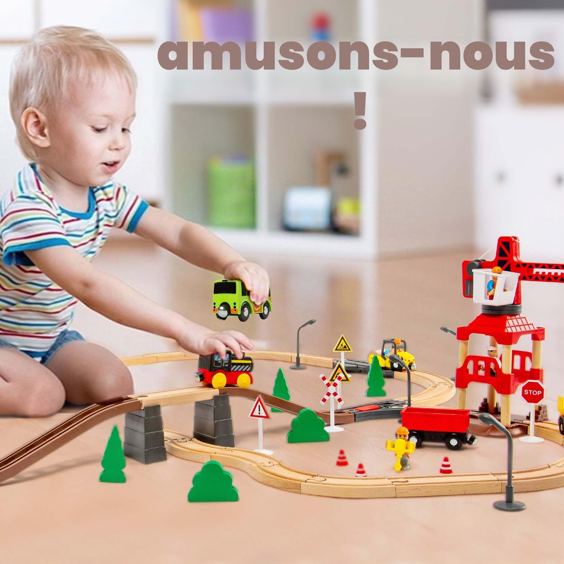 Ensemble de Train en Bois