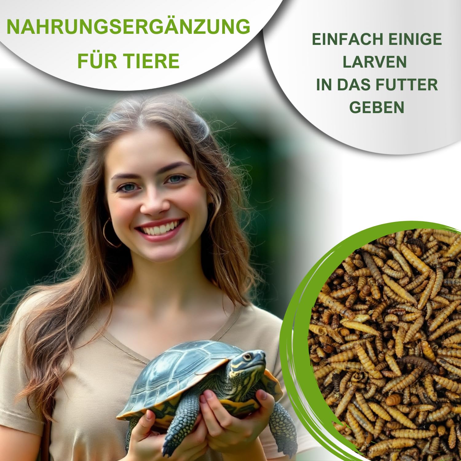 Soldatenfliegenlarven getrocknet (Hermetia illucens), für Vögel, Hühner, Igel, Reptilien, Fische (5 kg)