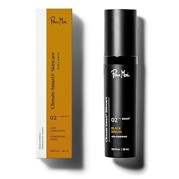 Pour Moi Black Serum Hydrating Face Serum for Dry, Dehydrated Skin with Hyaluronic Acid, Climate Adaptive Skincare