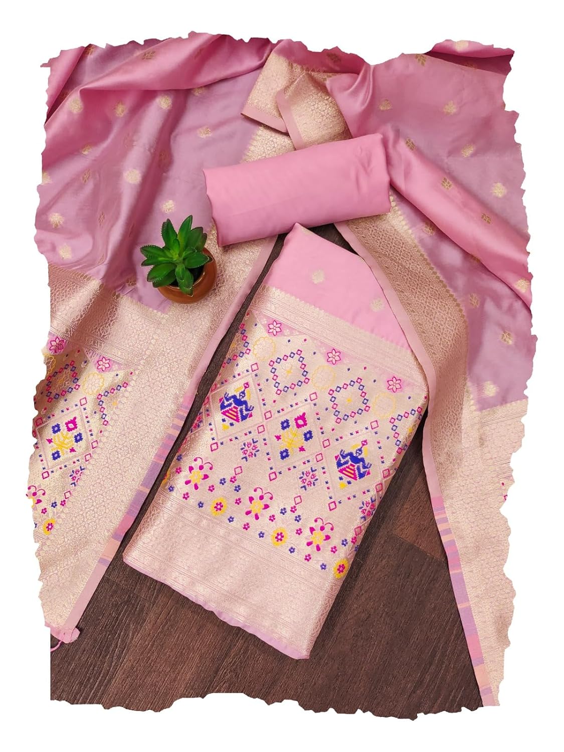 DEVANGI Women's Banarasi Patola Silk Unstitched Salwar Suit Dress Material With Dupatta - Review, Price and Buying Guide