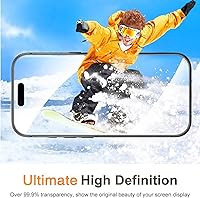 Vista 6 de Wiaocit Paquete de 3 protectores de pantalla de vidrio templado para iPhone Air, dureza 9H, sin burbujas, compatible con fundas