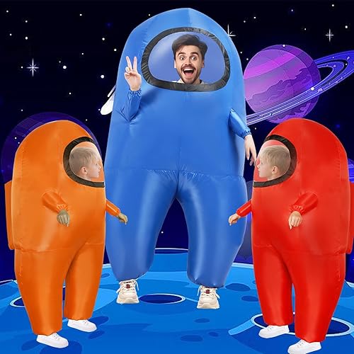 Miniatura 5 de Disfraz de astronauta inflable divertido Halloween traje espacial fiesta escuela baile juego fans