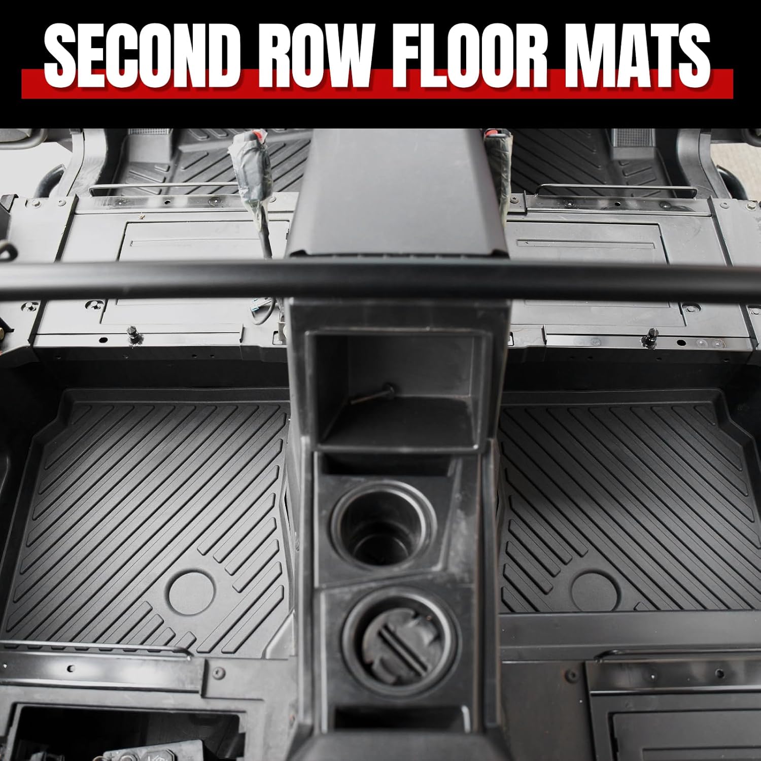 A & UTV PRO Floor Mat for Polaris General XP 4 1000/ General 4 1000 2016-2025, Front and 2nd Row Floor Slush Liner, All Weather TPE Material Protection Accessories, Custom Fit, Waterproof, 4PCS