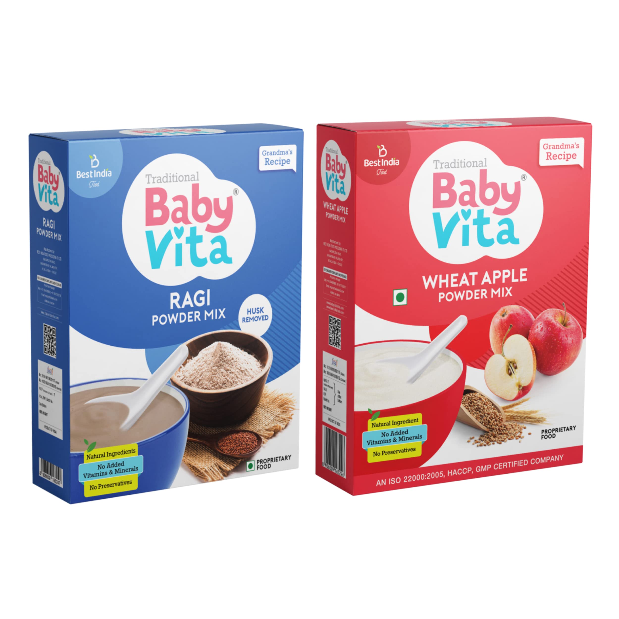 Babyvita® Ragi & Wheat-Apple Powder Mix Combo | No Preservatives, No Added Vitamins & Minerals (200gm + 200 gm, Pack of 2) (B0BKPTNQ9Z) Amazon Price History, Amazon Price Tracker