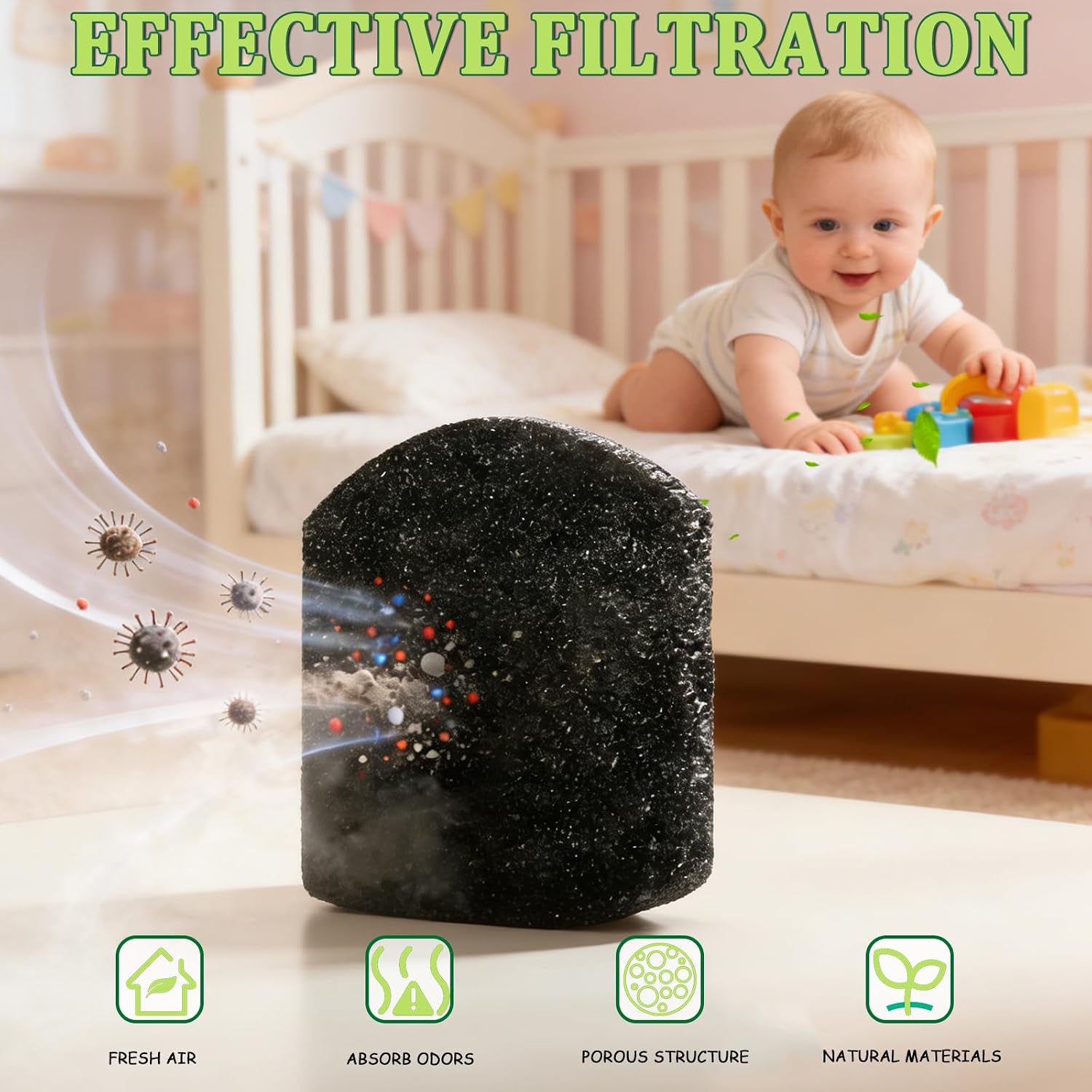 15 Pack Activated Carbon Filters for Ubbi Diaper Pail,Filter Odor Eliminator,Odor Absorber Carbon Filter Compatible with Ubbi Diaper Pail,Keep Air Clean And Fresh