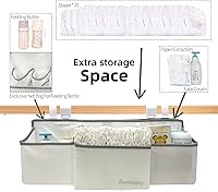 Vista 14 de Organizador Colgante de Pañales para Bebé, Organizador Portátil de Dispensación de Hoja Única para Cuna de Bebé, Organizador de Almacenamiento Negro