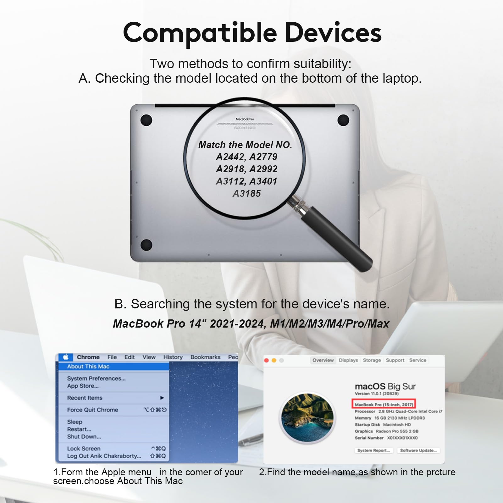 IRUYO FL Magnetic Privacy Screen for MacBook Pro 14 inch (2021-2024, M1, M2, M3, M4, Pro, Max), Detachable Screen Protector, Blue Light Blocking, Anti Glare Protector and Privacy Filter Shield