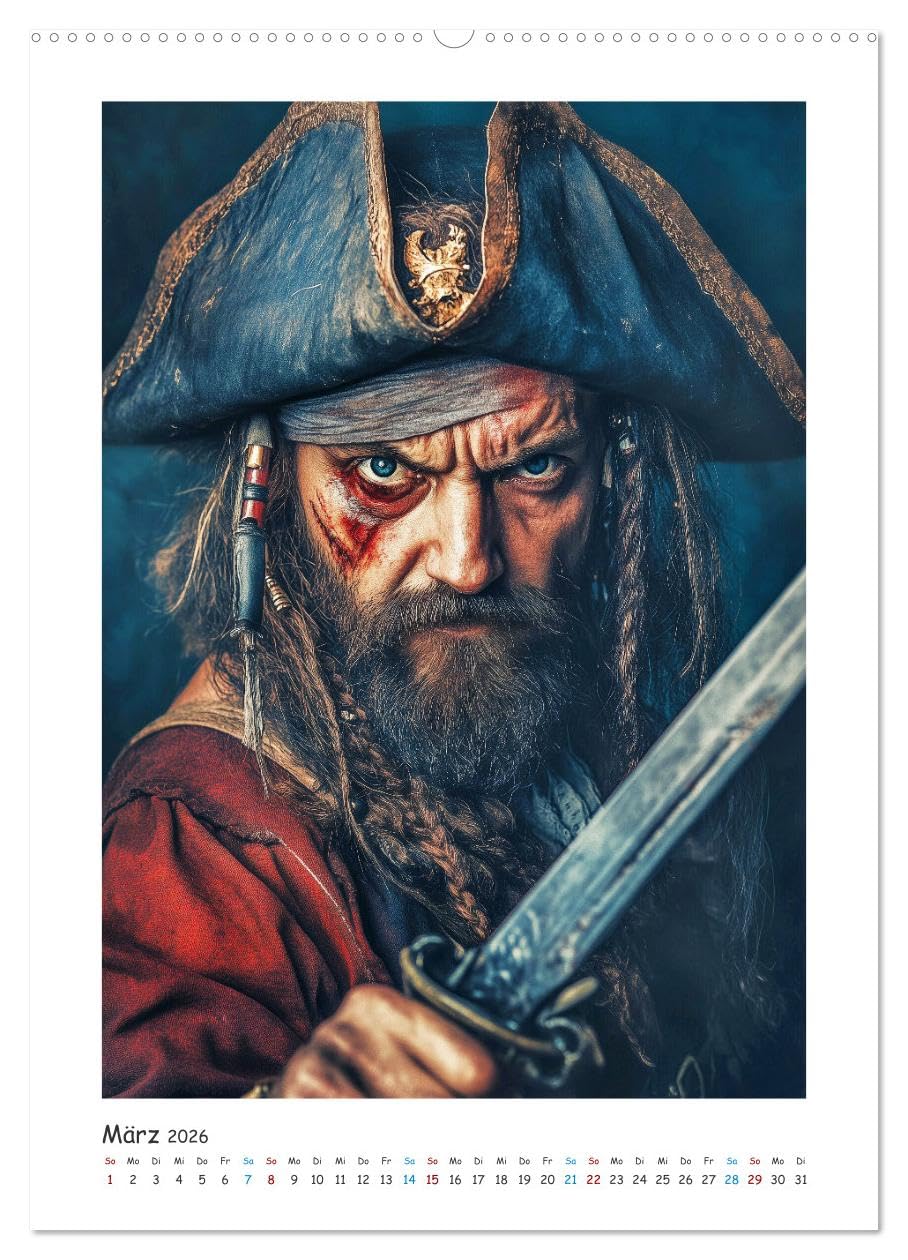 Fluch der Gezeiten (hochwertiger Premium Wandkalender 2026 DIN A2 hoch), Kunstdruck in Hochglanz: Die Karibik im Zeitalter der Piraten. Rum, Gold und ... die Meere. (CALVENDO Wissenschaft)