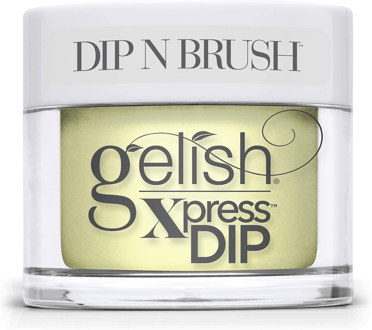 Gelish Keep It Juicy Collection Xpress Dip N Brush Polvo para manicura de uñas - Gota de limón exuberante, 1.5 oz