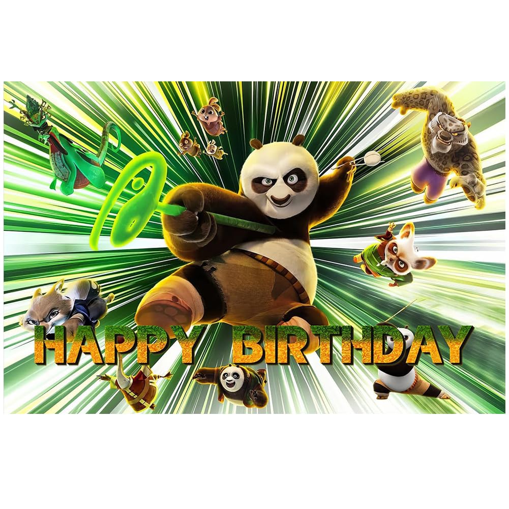 Panda Backdrop, Panda Background for Backdrop Children Birthday Party Decoration Banner Photoshoot Portrait Photo Booth Props Cake Table Supplies