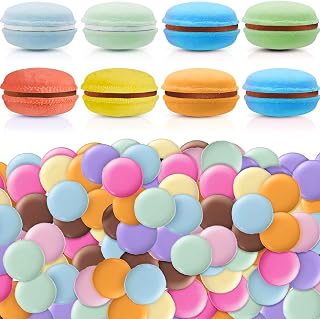 Outus 50 Pieces Macaron Erasers Le Macaron Patisserie Food Erasers in Bulk Fun Mini Cute Erasers for Girls Kids School Supplies Classroom Prizes, Random Colors
