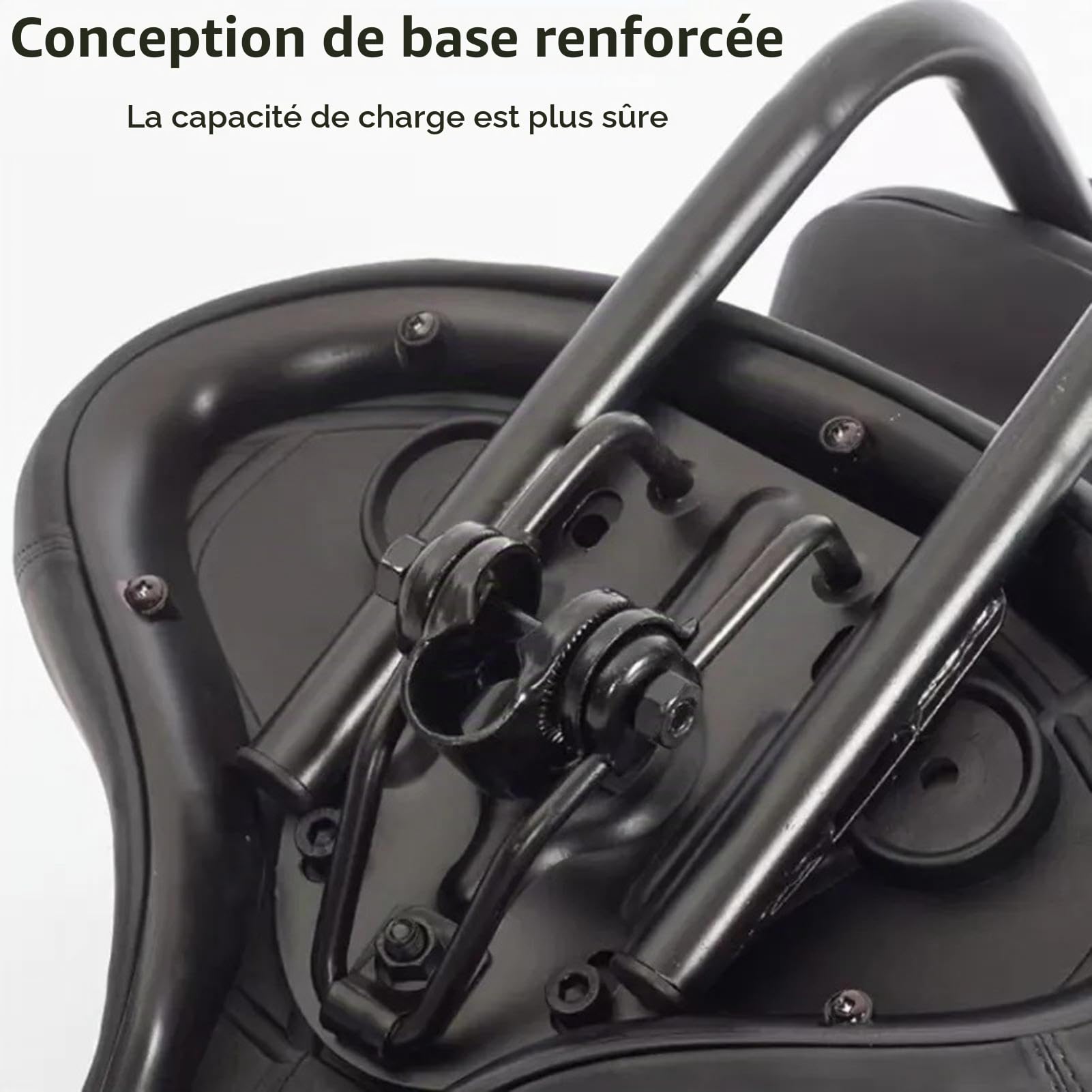 Selle de vélo avec dossier | Siège de vélo surdimensionné et large | Siège de selle tricycle confortable | Confortable et souple en mousse à mémoire de forme ergonomique | Selle de vélo respirante