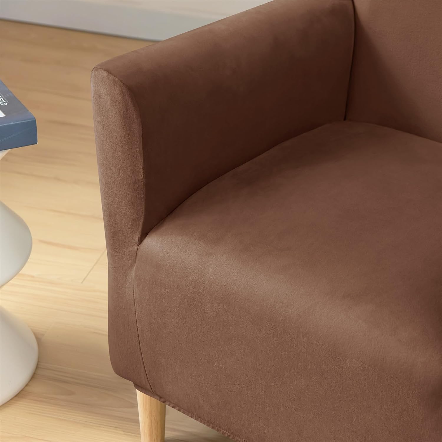 Armchair Slipcovers Chair | Banquet Armchair Slipcovers | Tub Chair Covers | Stretch Chair Slipcovers Sofa Cover, for Couch Sofa Armchair Furniture (Dark Coffee)
