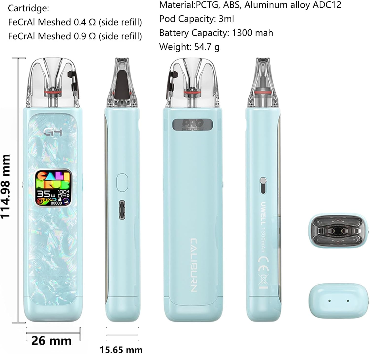 Caliburn G4 Dimensions and Specifications