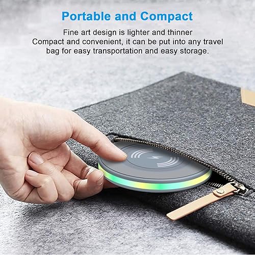 Miniatura 6 de Cargador inalámbrico Samsung de 15 W para Galaxy S23 FE S22+ S21 Ultra S20 FE S10 S9 S8, estación de carga inalámbrica de teléfono almohadilla de