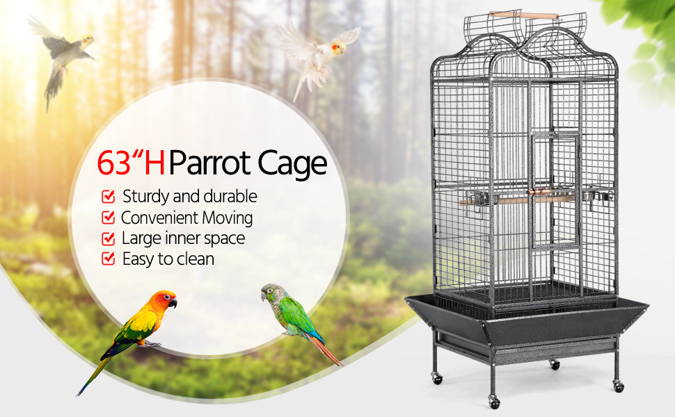 View of Watch 63''H Open Playtop Macaw Cage Assembly Video will make it easier ...