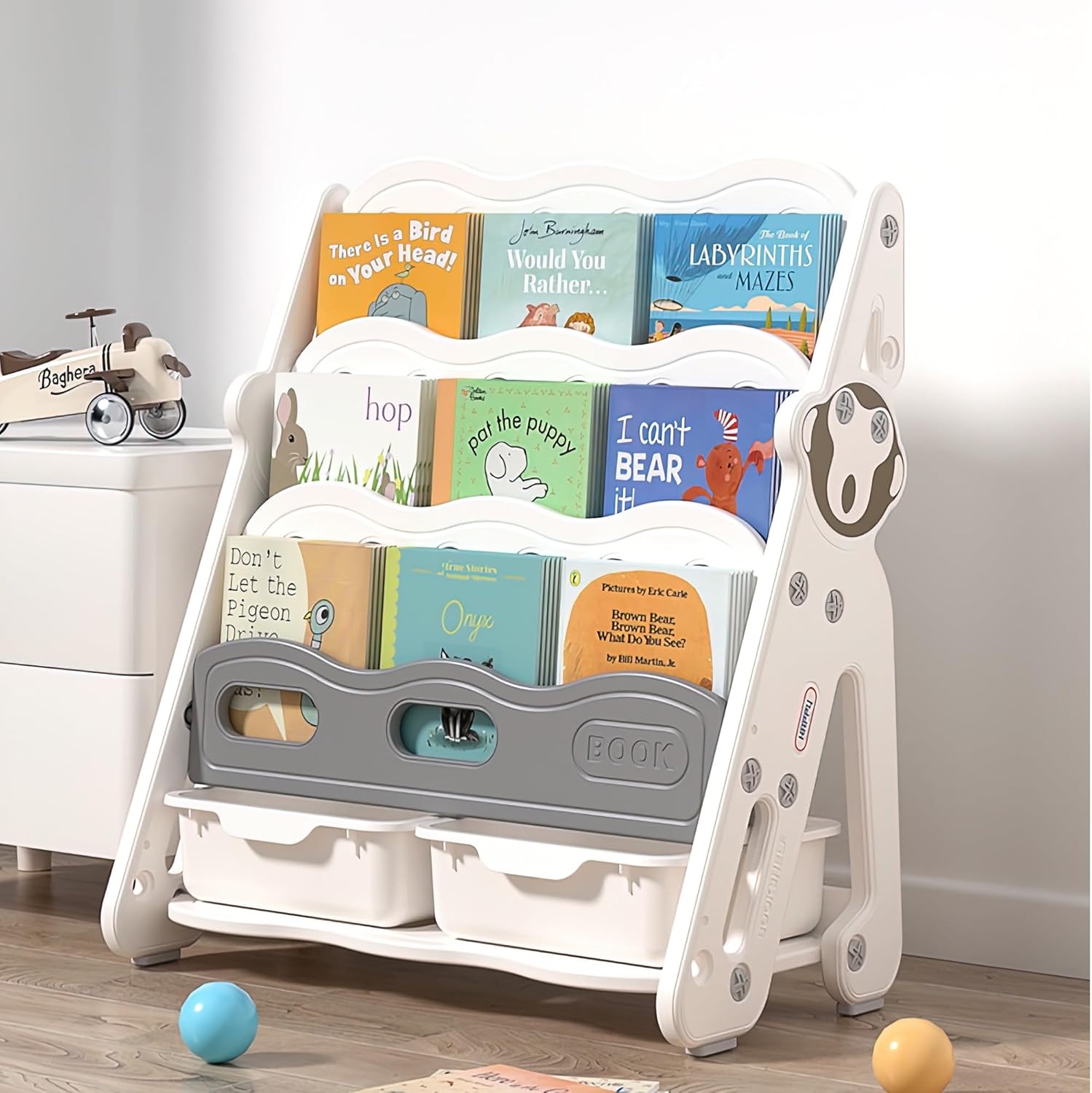 Pasisor Kids Bookshelf Durable, Lightweight Children's