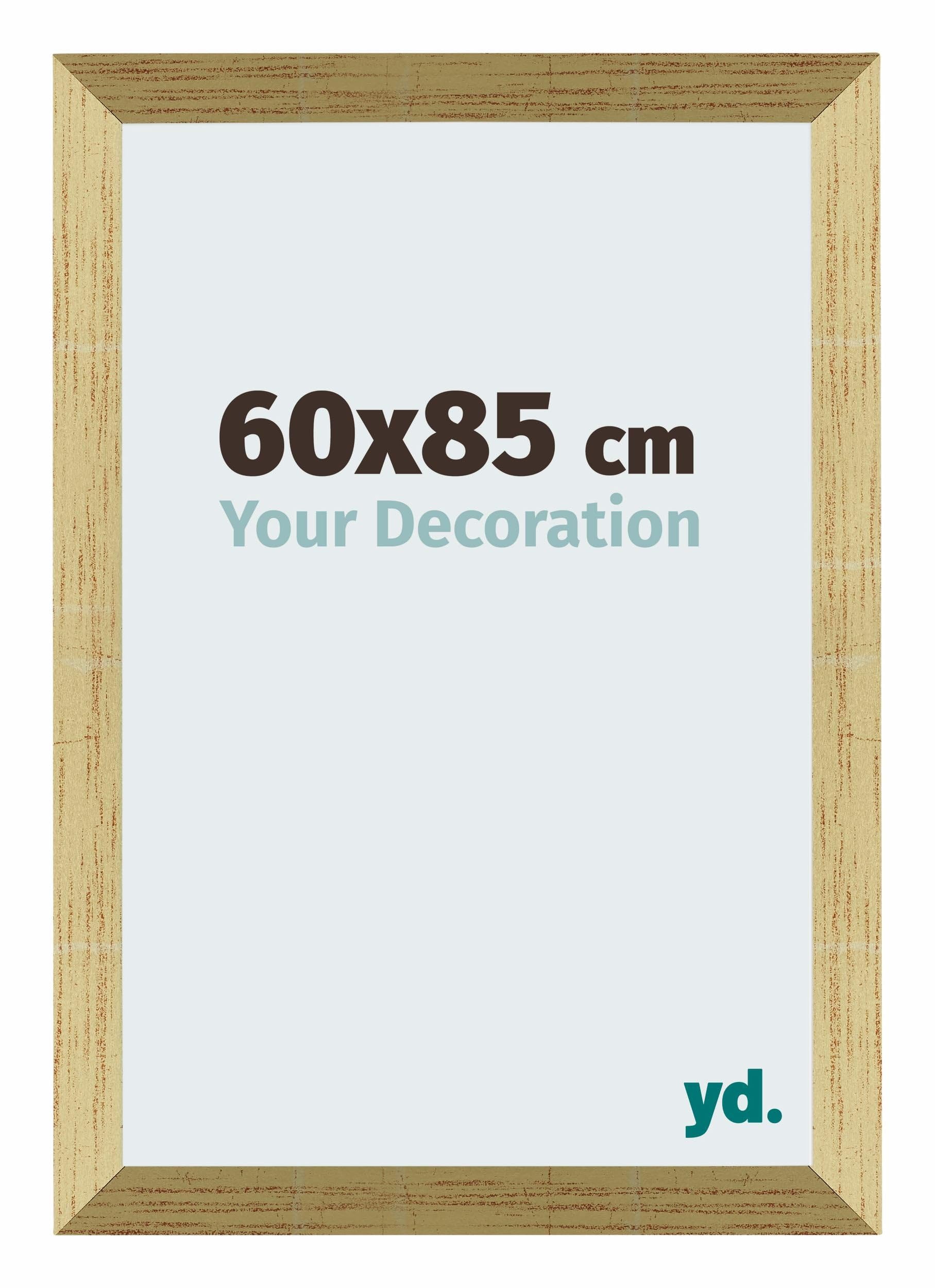Your Decoration - Picture Frame 60x85 cm - Gold Shiny - Decorative Wall Frame in MDF with Antireflection - Frame 60x85 - Mura