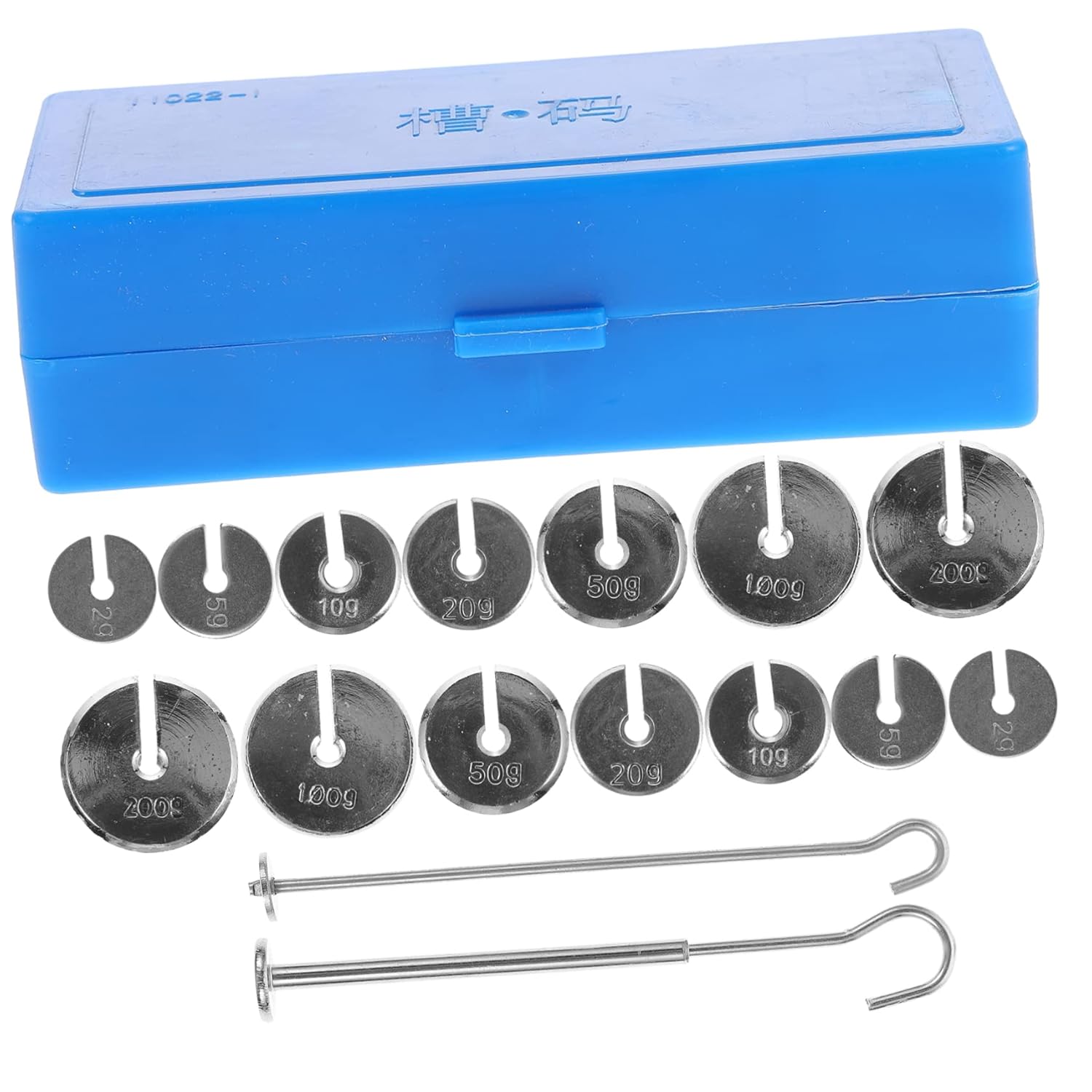 Amosfun Metal Slotted Weights Set Hook – 10-Piece Slotted Mass for Physics Lab Experiments Sturdy Steel Design for High School and College Laboratory Use