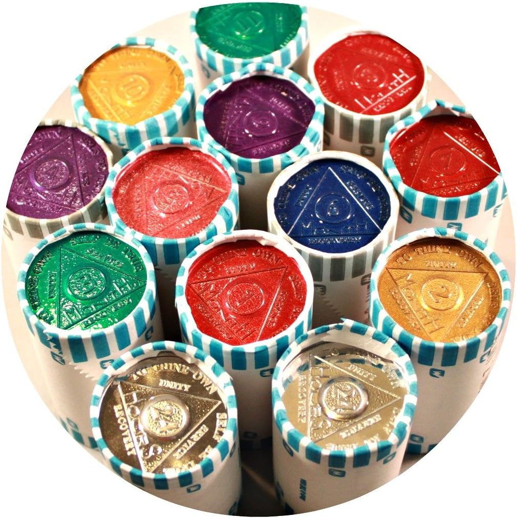 13 ROLL Special - 325 AA Tokens/Medallions 1 Roll of Each Month 1-11 and 2 Rolls of The 24 Hour All Aluminum Commemorative Meddallion
