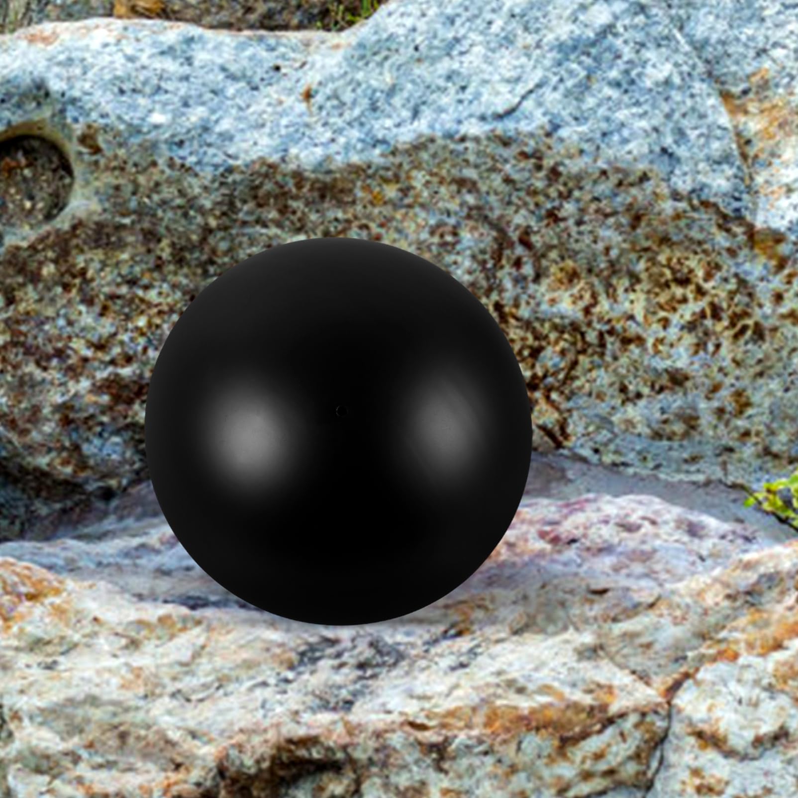 Alipis Boule De Jardin Acier Miroir Réfléchissant Ornement Décoratif Extérieur Globe De Regard Noir Mat pour Espace