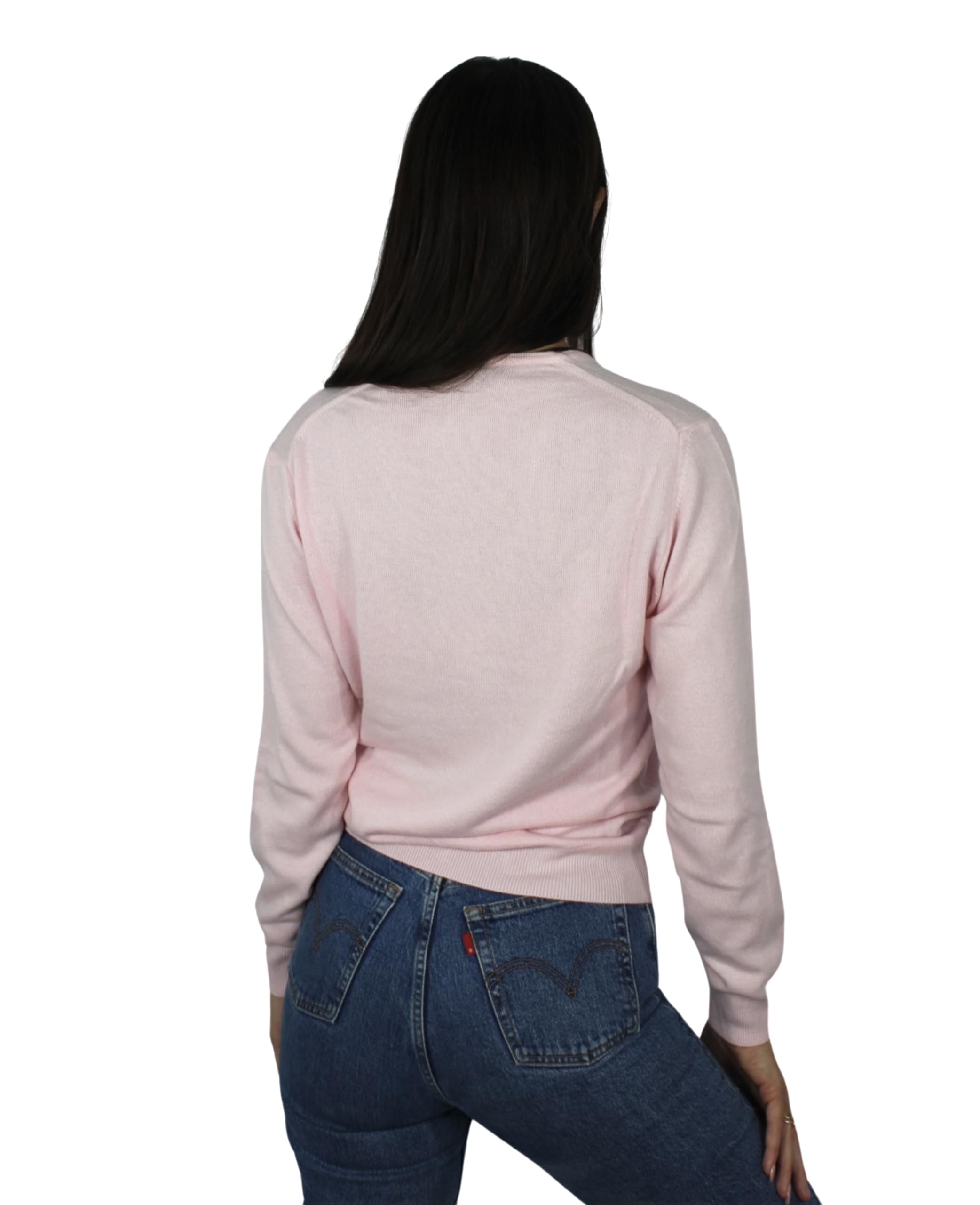 Win's Damen-Pullover, V-Ausschnitt, Kaschmir, hergestellt in Italien