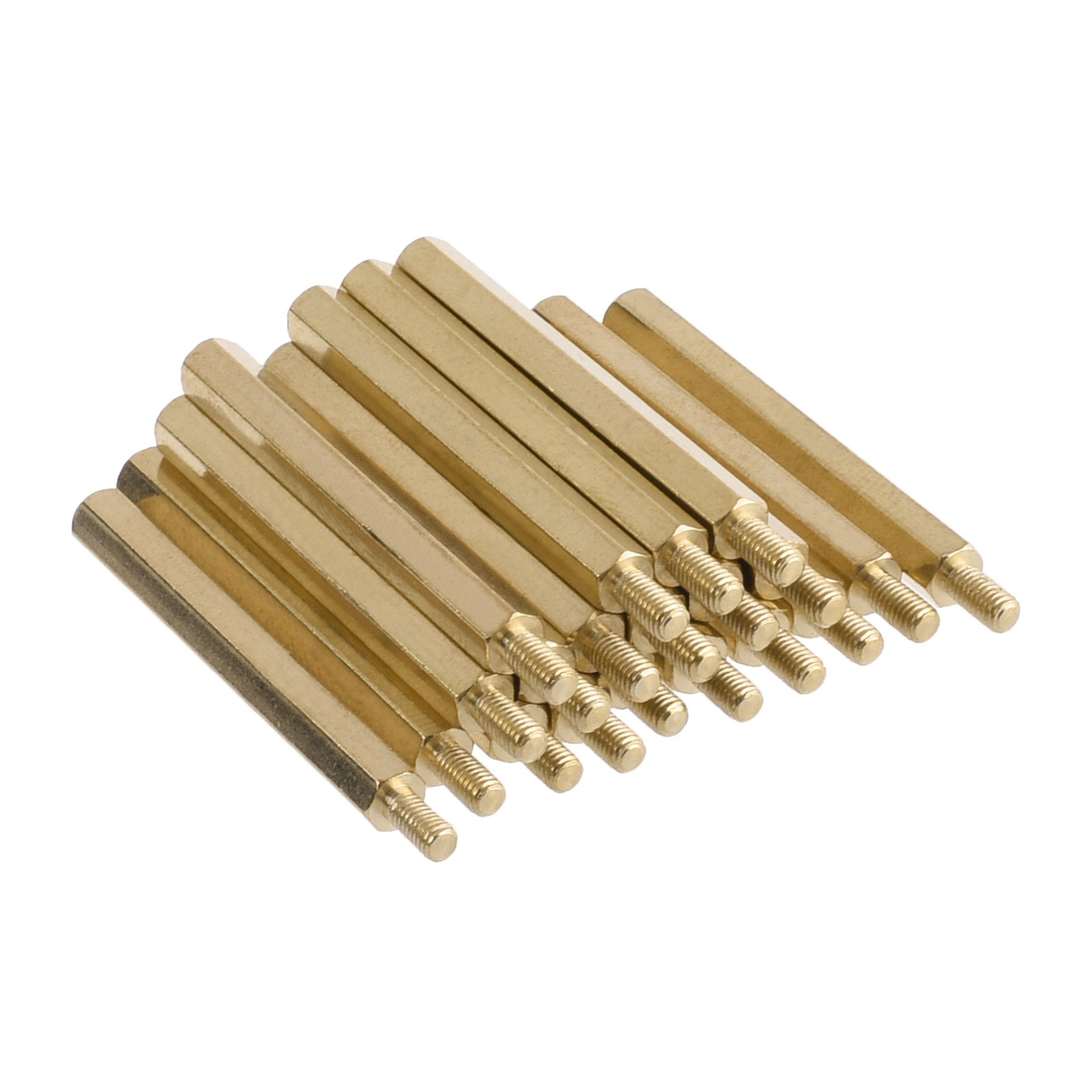 Bluecell 20pcs M3 Male to M3 Female 40mm Screw Thread PCB Brass Screw Hexagonal Stand-off Spacers-image-34