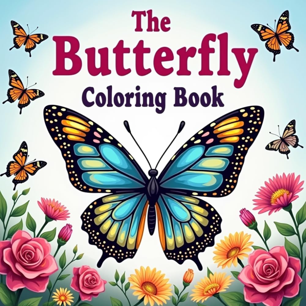 The Butterfly Coloring Book: A Relaxing Coloring Book of Beautiful Butterflies for Kids and Adults