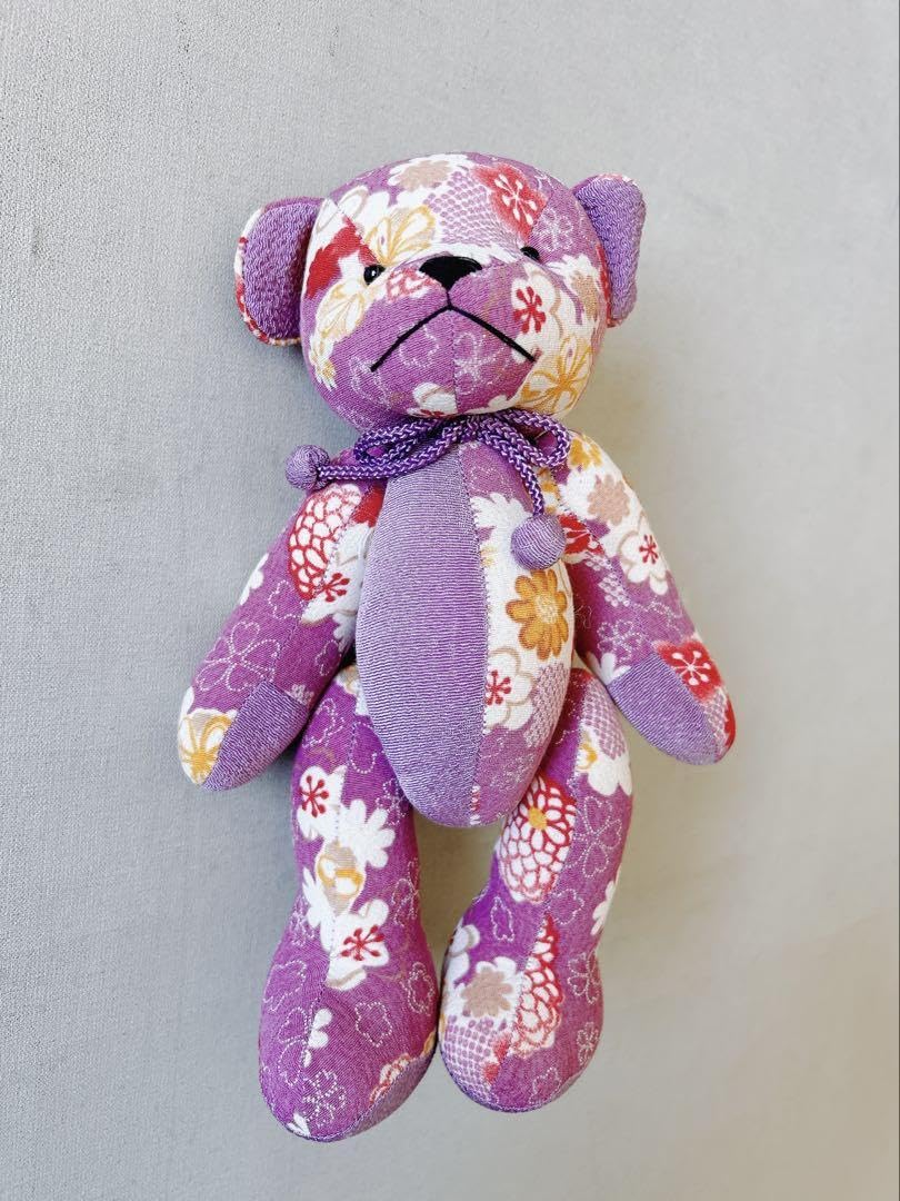 Amazon.co.jp: 和雑貨 和のテディベア クマのぬいぐるみ ちりめん 